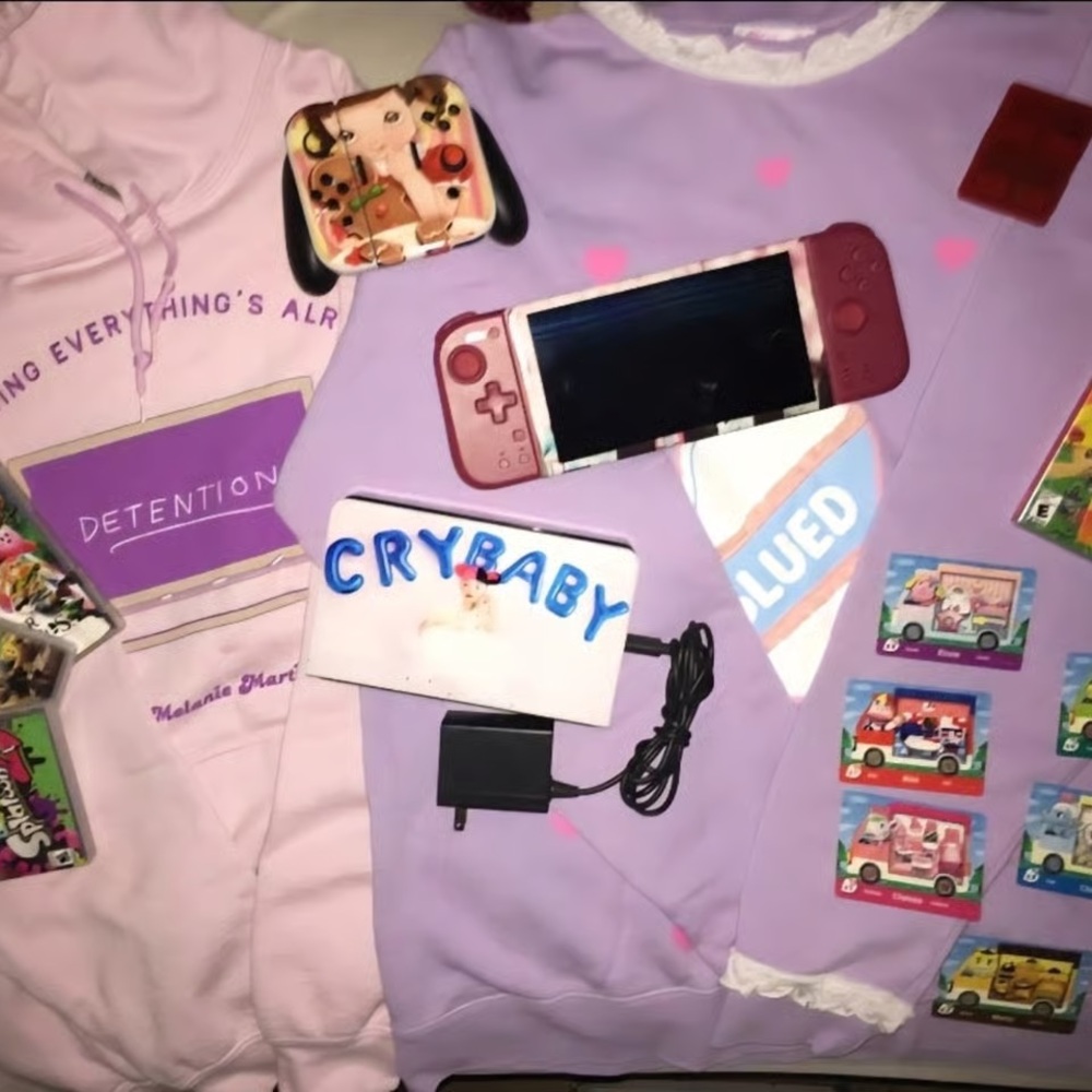 Hot Topic Lavender and Pink Graphic Hoodies